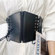 Elastic Waist Belt for Women - Thick Black Strap
