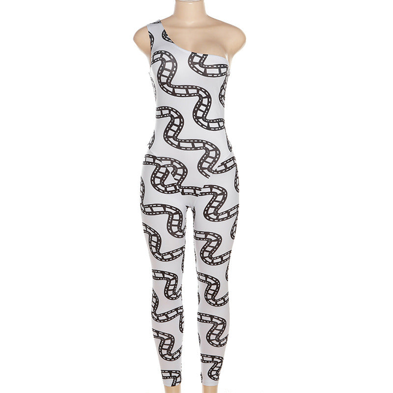 Women's Contrast High Top Sports Jumpsuit