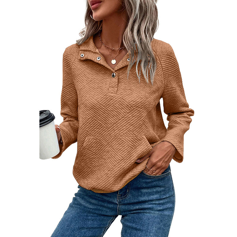 Chic V-Neck Long Sleeve Women's Top