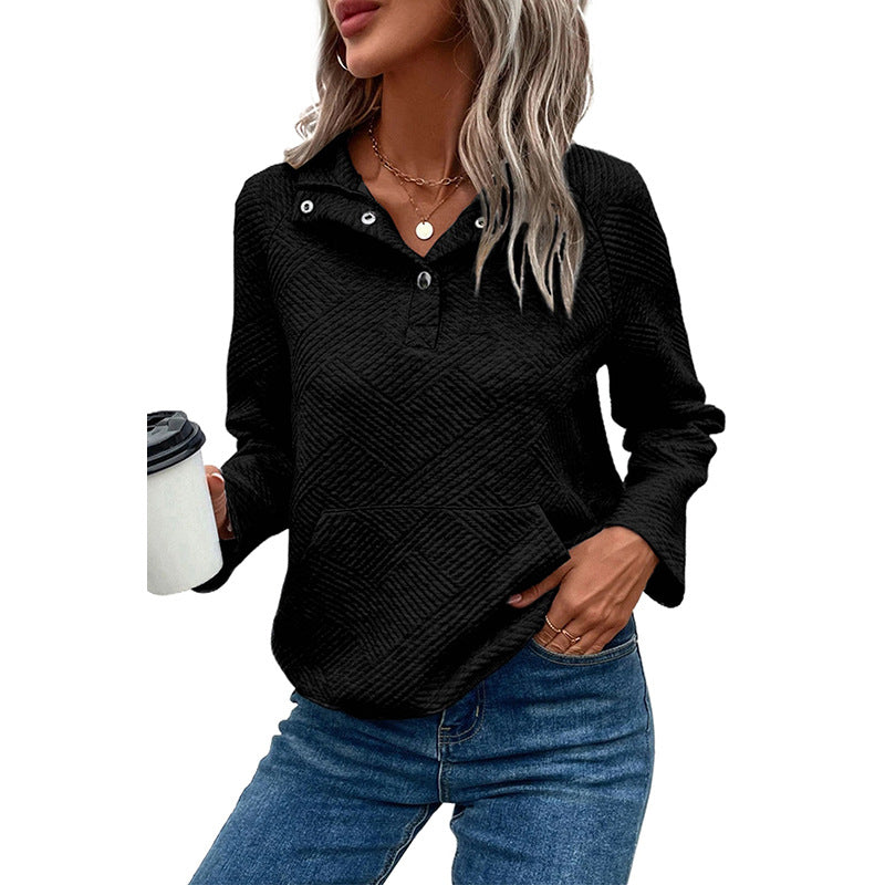 Chic V-Neck Long Sleeve Women's Top