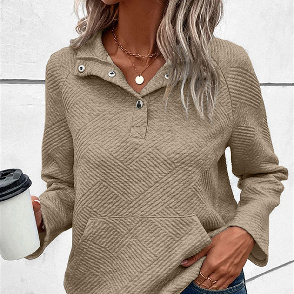 Chic V-Neck Long Sleeve Women's Top