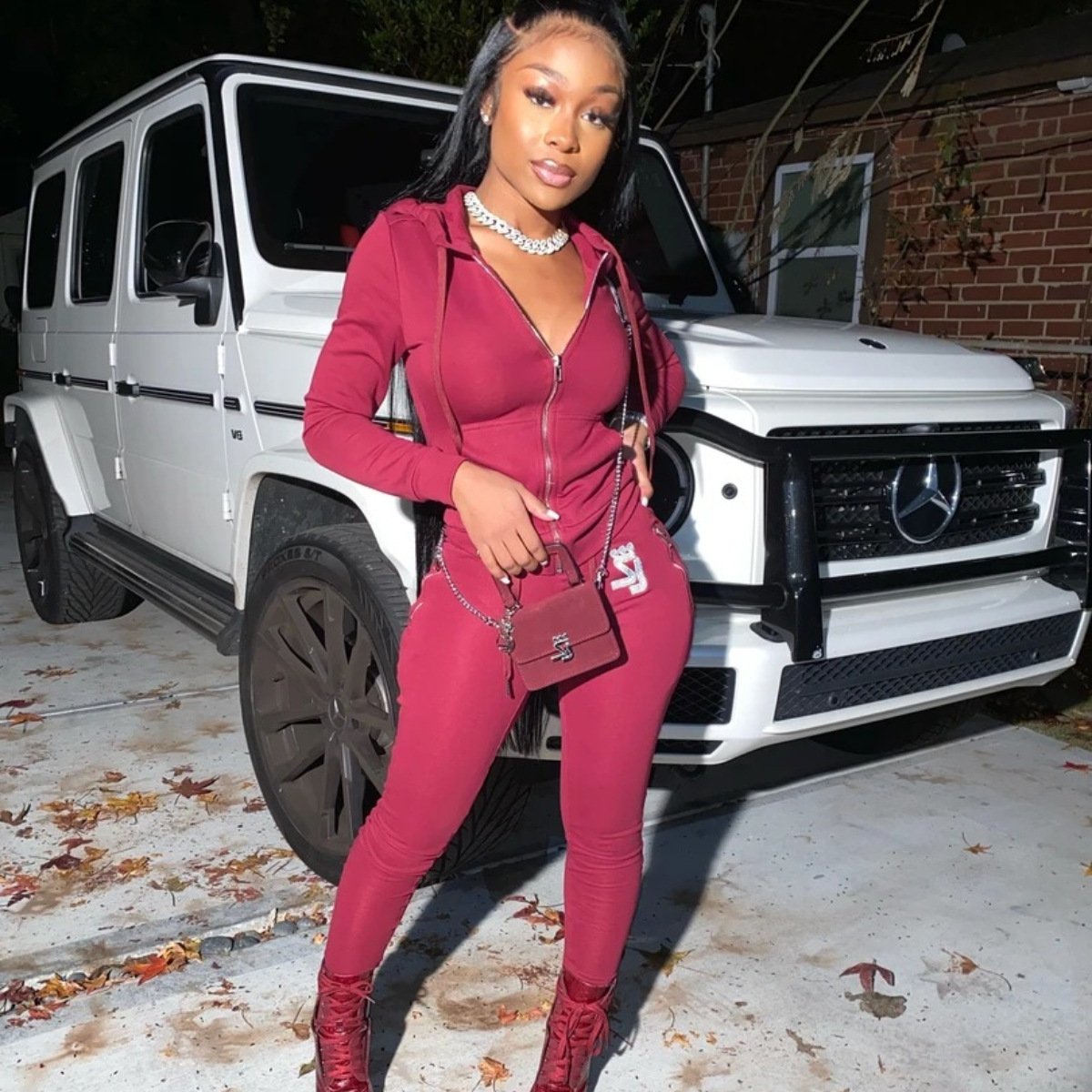 Casual Hooded Sports Sweater Set for Women