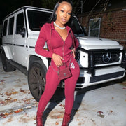 Casual Hooded Sports Sweater Set for Women
