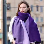 Double-Sided Faux Cashmere Scarf for Women