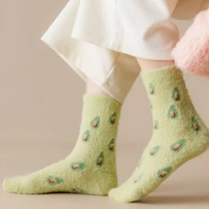 Cozy Mink Velvet Mid-leg Socks for Women
