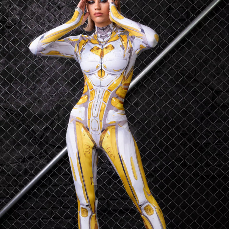 3D Print Halloween Slim Cosplay Jumpsuit Tights