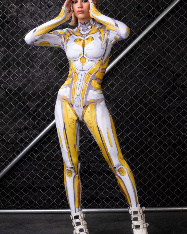 3D Print Halloween Slim Cosplay Jumpsuit Tights