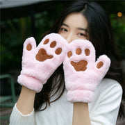 Warm Winter Mittens for Women, Thickened Plush Gloves