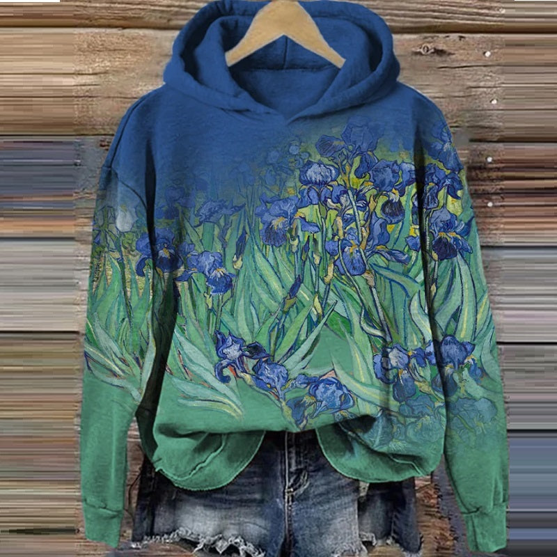 Cozy Contrast Cartoon Hoodie for Casual Chic Style