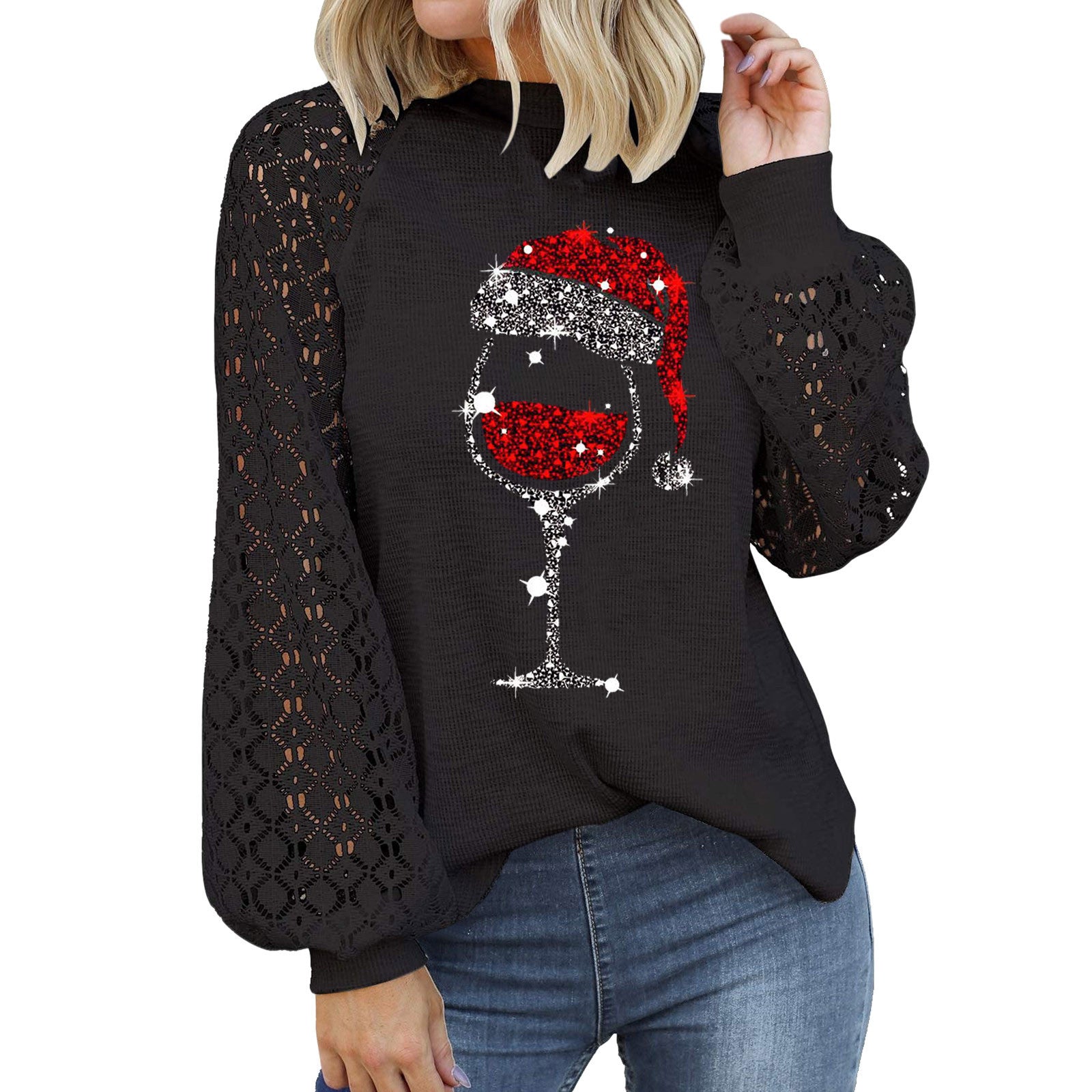 Floral Print Long Sleeve Women's Pullover Sweatshirt