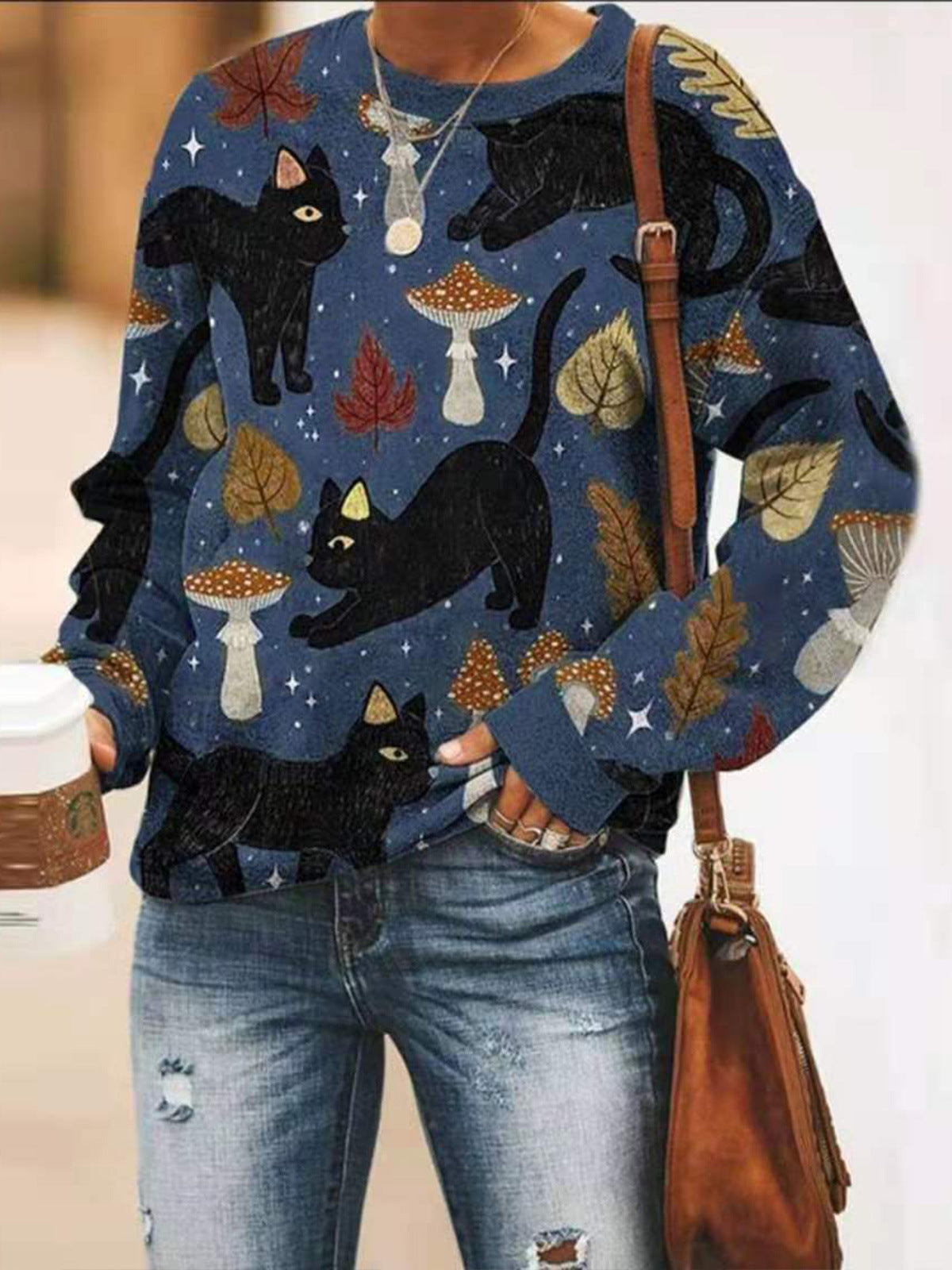 Women's Printed Crew Neck Casual Tee