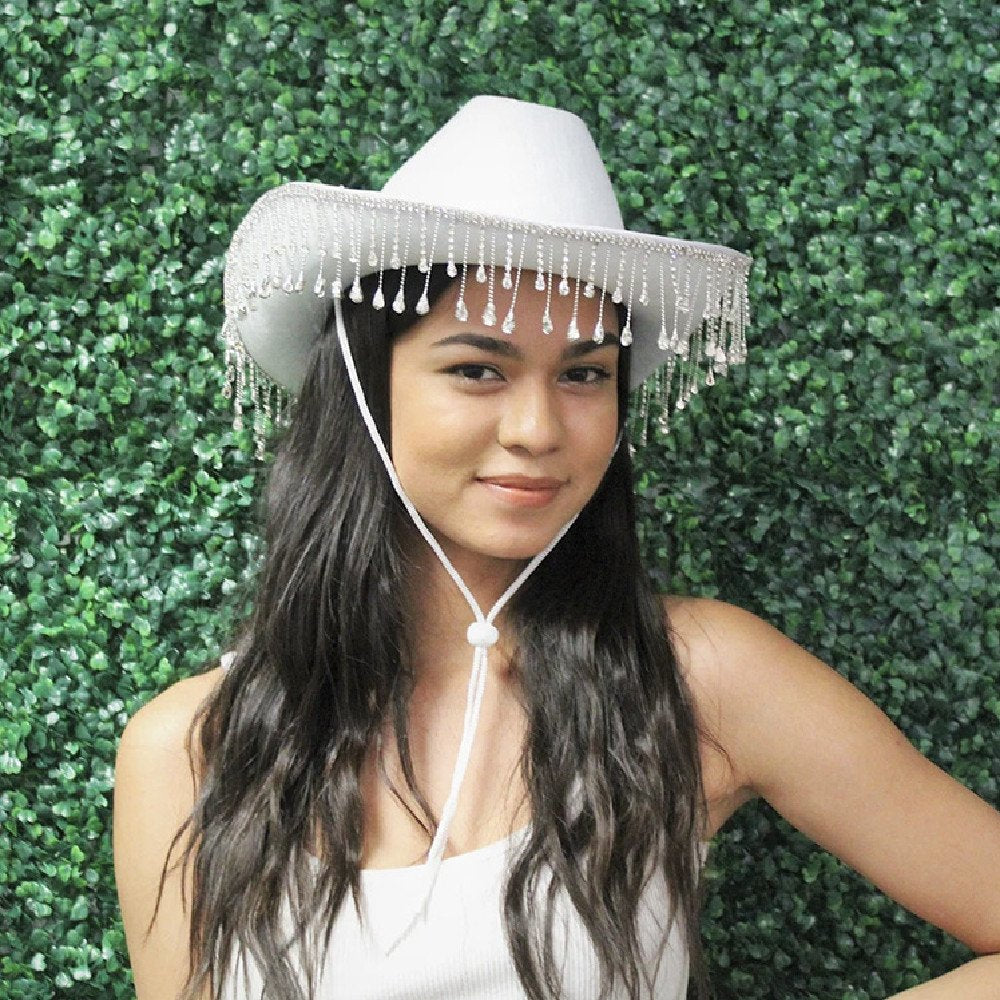 Fashion Western Denim White Hat for Women