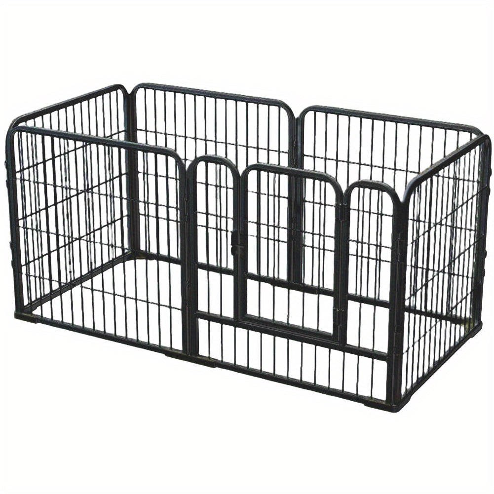 Dog Playpen Crate Fence Pet Kennel Play Pen Exercise Cage -6 Panel Black