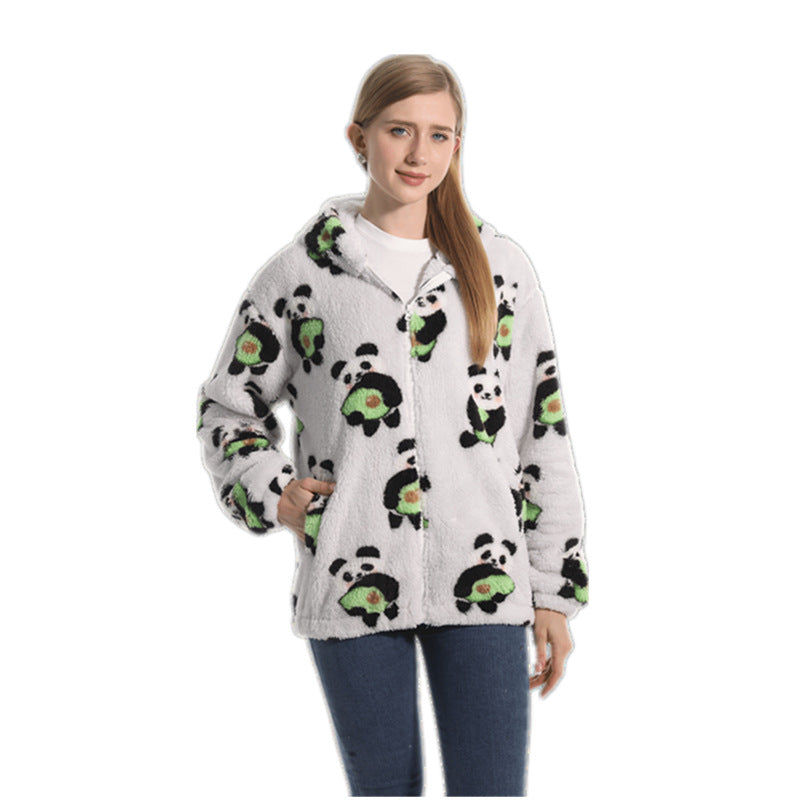 Women's Fleece-Lined Thick Hooded Jacket