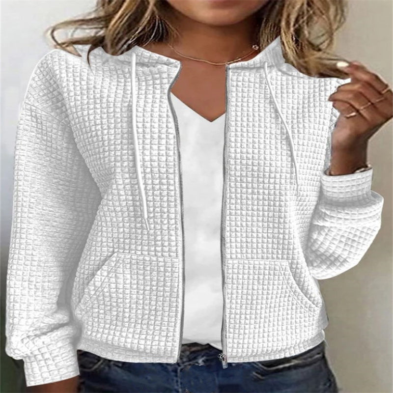 Women's Zipper Hooded Cardigan Sweater Coat