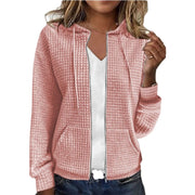 Women's Zipper Hooded Cardigan Sweater Coat