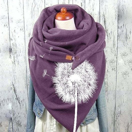 Warm Triangular Scarf for Women, Thickening Minimalist Design