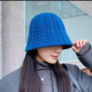 Warm Knit Bucket Hat for Women