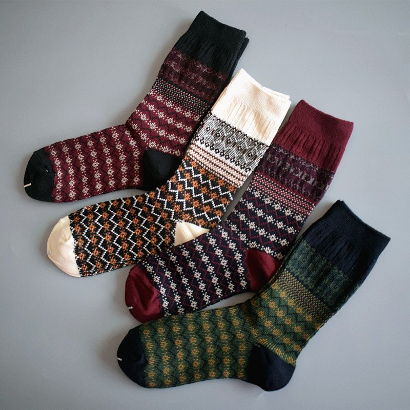 Cozy Retro Holiday Socks for Women