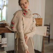 Soft 3D Embroidered Scarf