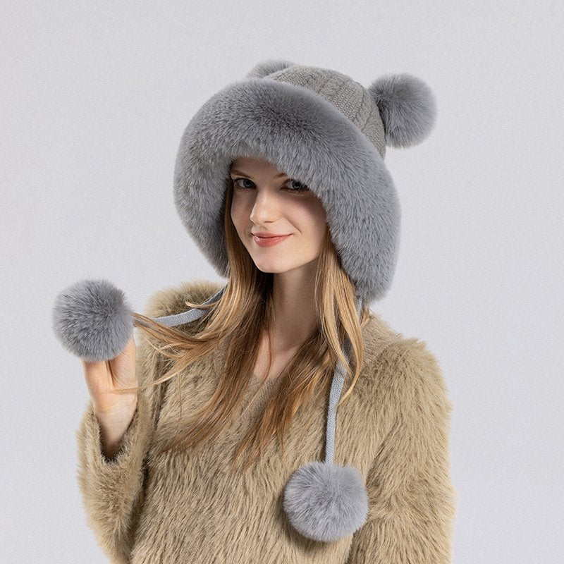 Cute Knitted Winter Ball Cap for Kids
