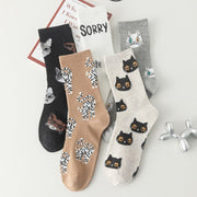 Cute Cartoon Kitten Socks for Women and Men