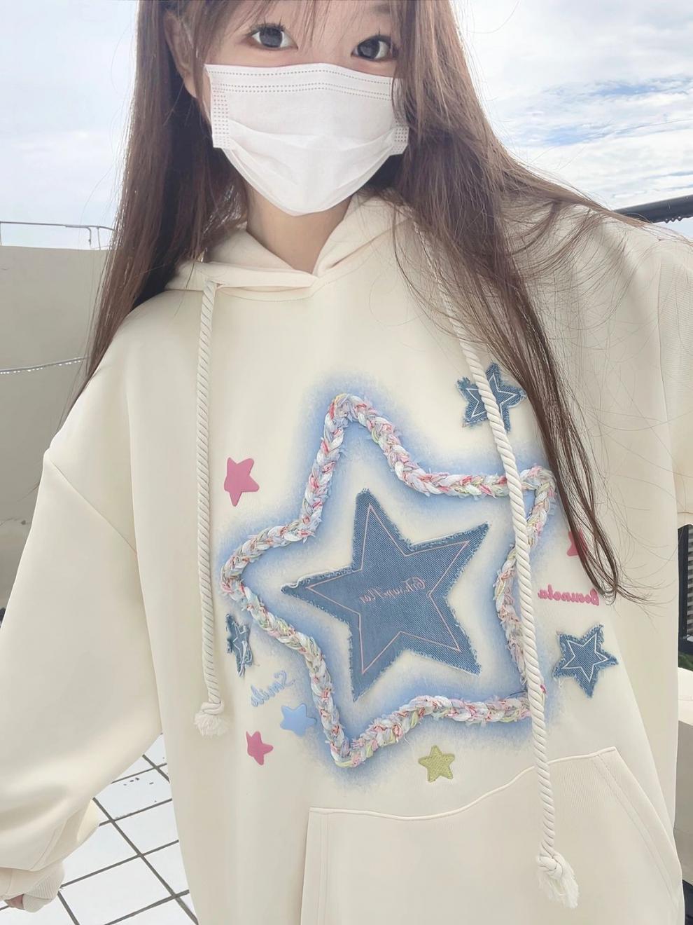 Embroidered Niche Design Hooded Sweatshirt