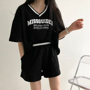 Comfortable V-Neck Two-Piece Set for Women