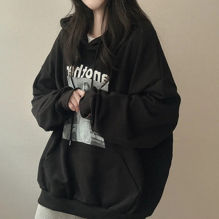 Korean 3D Fleece-Lined Hooded Sweater for Women