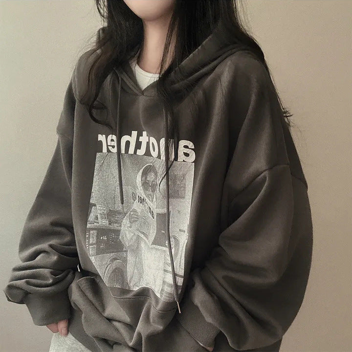 Korean 3D Fleece-Lined Hooded Sweater for Women