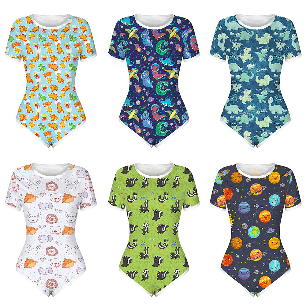 Women's Slim-Fit Short Sleeve Fashion Jumpsuit