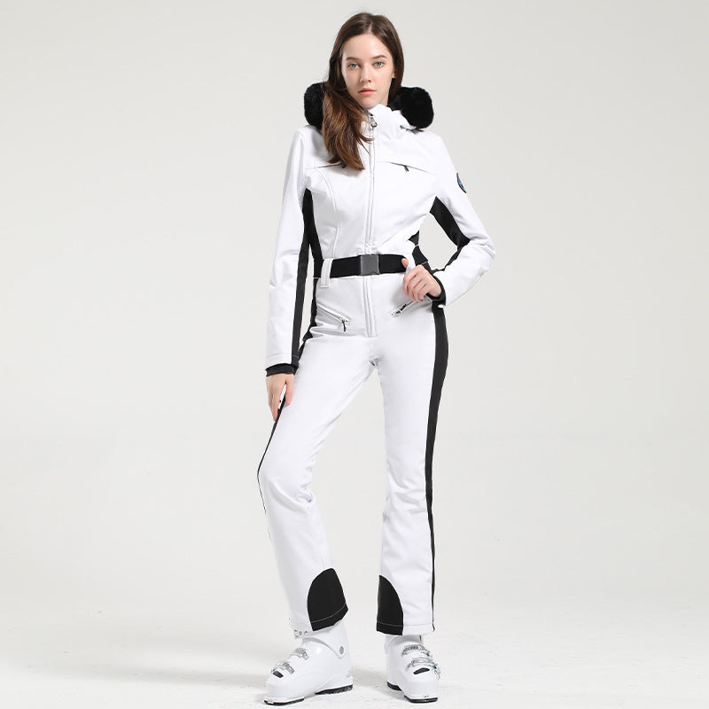 Women's Waterproof Thickened Warm One-Piece Ski Suit