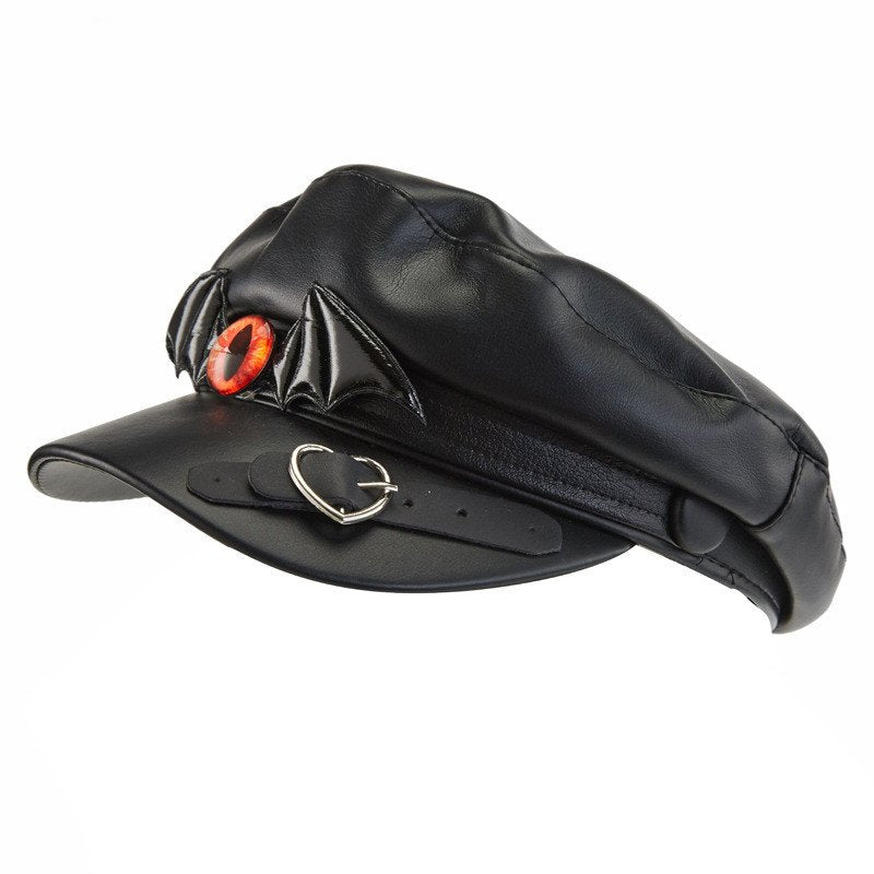 Dark Gothic Punk Newsboy Cap for Women