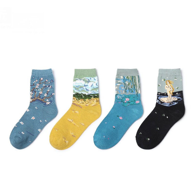 Personalized Mid Length Cotton Socks for Women