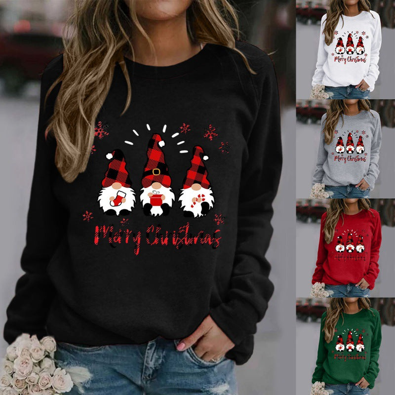 Women's Festive Christmas Round Neck Winter Hoodie