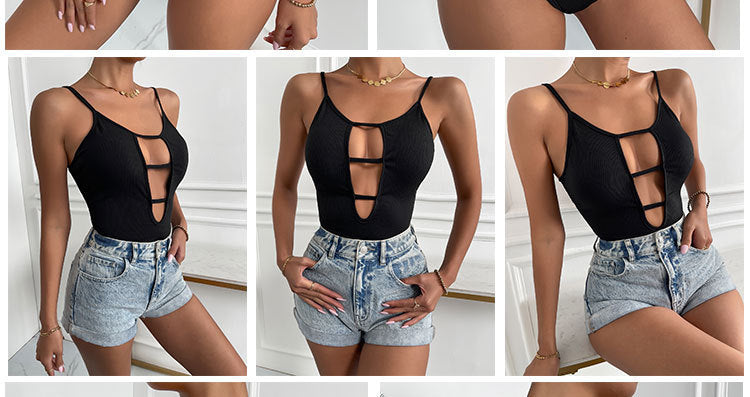 Sexy Backless Hollow Street Style Jumpsuit