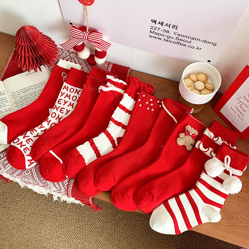 Soft Cotton Mid-Calf Socks for Women