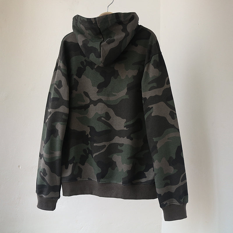 Women's Camouflage Cotton Plus Size Pullover Hoodie