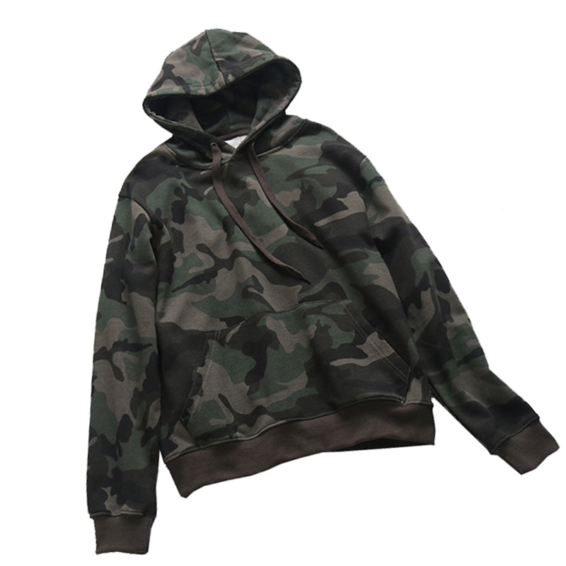 Women's Camouflage Cotton Plus Size Pullover Hoodie