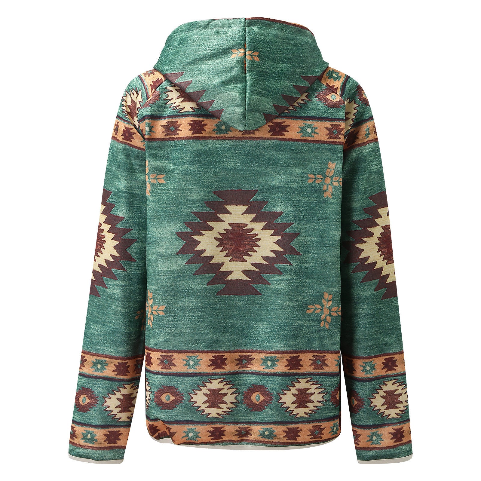 Cozy V-Neck Printed Hoodie Casual Autumn Winter Sweater