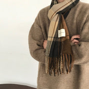 Retro Plaid Winter Scarf for All Seasons