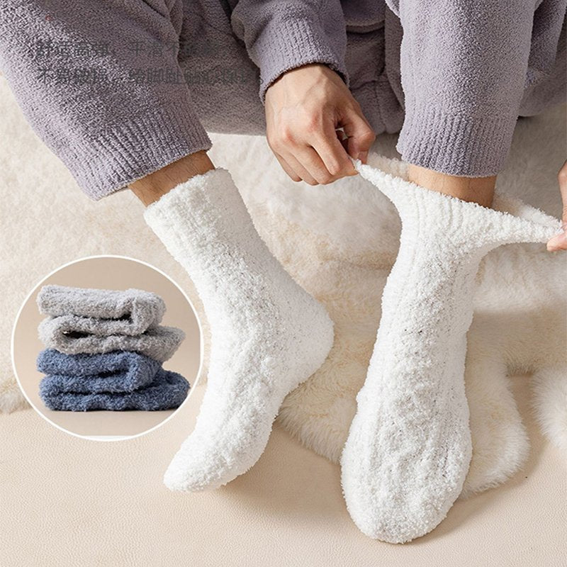 Soft Fuzzy Coral Velvet Socks for Women Men