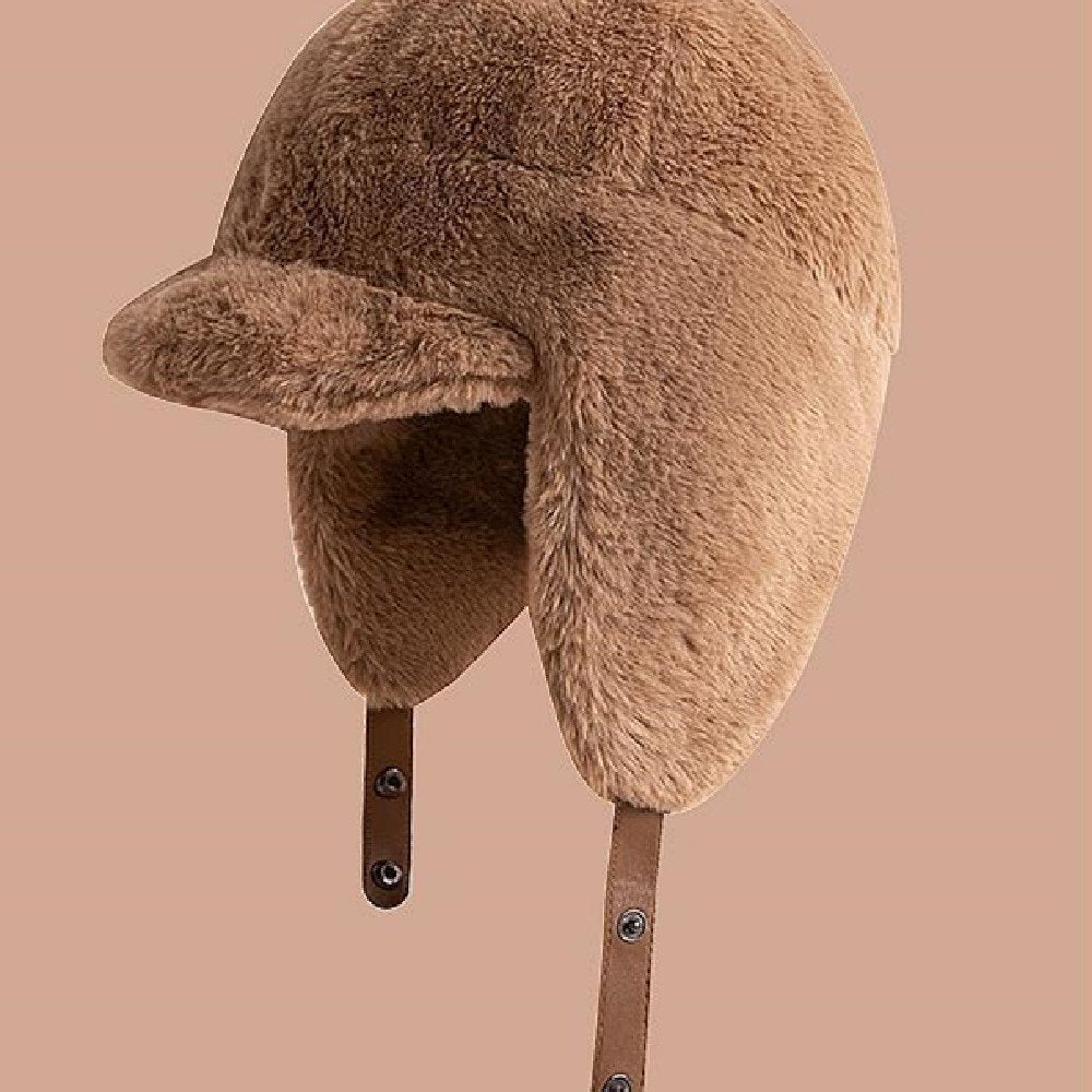 Warm Mink-Like Ushanka Hat for Women