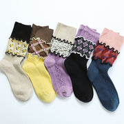 Retro Floral Socks for Women