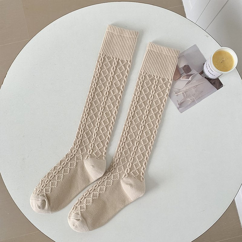 Warm Cashmere Knee-Length Socks for Women