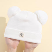 Kids' Wool Double Ball Hat - Warm Winter Headwear