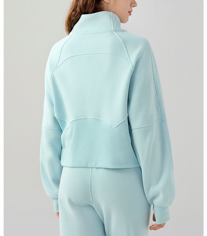 Women's Cozy Half-Zip Fleece Pullover Warm Sweater