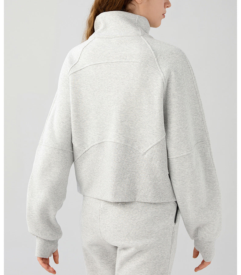 Women's Cozy Half-Zip Fleece Pullover Warm Sweater