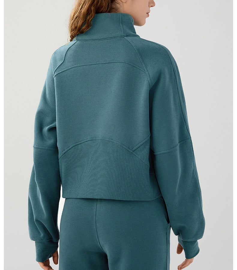 Women's Cozy Half-Zip Fleece Pullover Warm Sweater