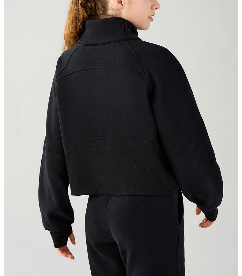 Women's Cozy Half-Zip Fleece Pullover Warm Sweater